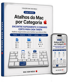 Mockup do Guia Visual de Atalhos por Categoria MAC SEM MEDO đ